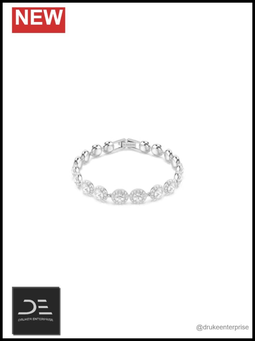 Swarovski Crystal Tennis Bracelet Rhodium Finished Bangle